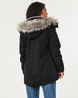 Faux Fur-Lined Cozy Parka