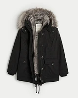 Faux Fur-Lined Cozy Parka