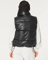 Ultimate Vegan Leather Puffer Vest