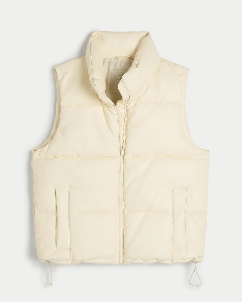 Ultimate Vegan Leather Puffer Vest