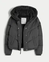 Ultimate Faux Fur-Lined Hooded Puffer Jacket
