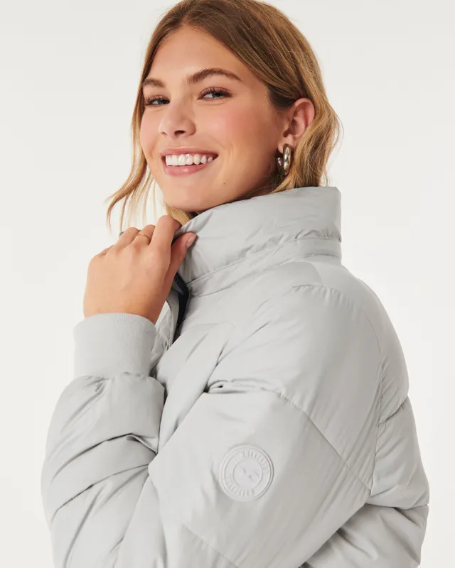 Hollister Puffer Jacket White Size L - $42 (50% Off Retail) - From Aria