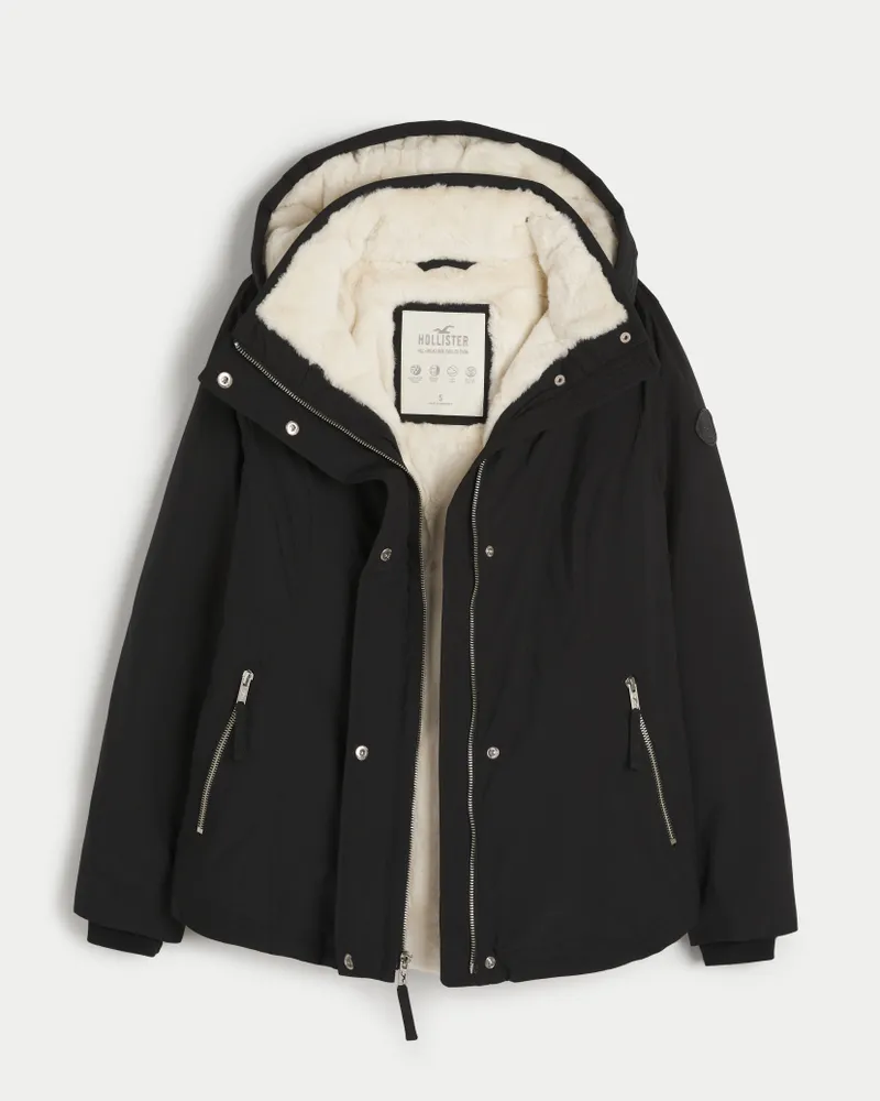 All-Weather Faux Fur-Lined Jacket