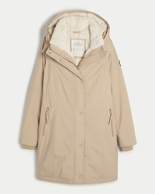 All-Weather Faux Fur-Lined Parka