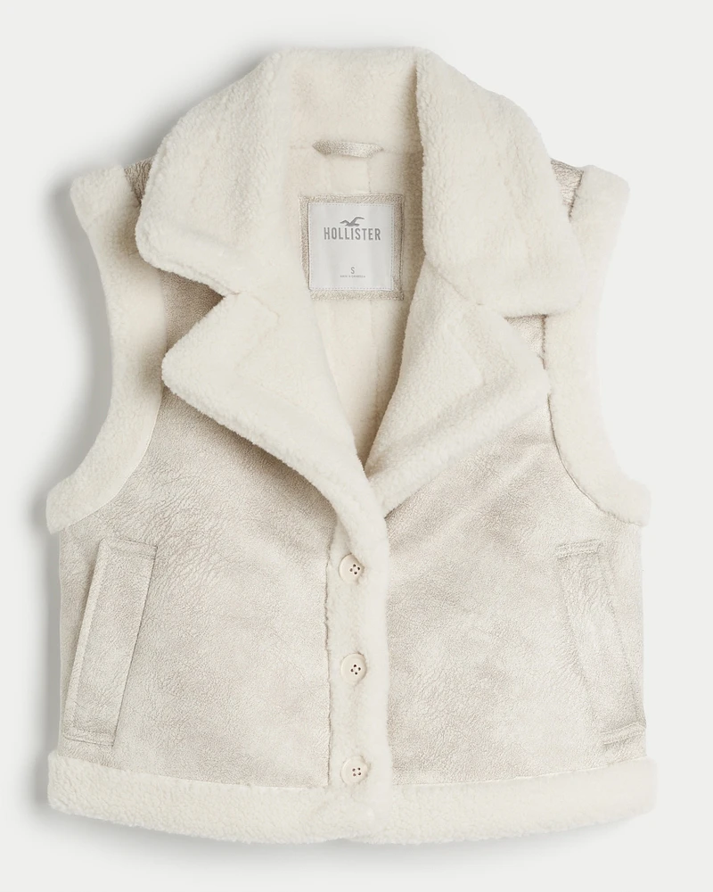 Faux Shearling Vest