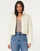 Ultimate Vegan Leather Mini Puffer Jacket