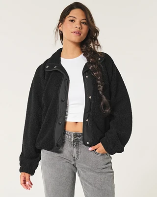 Button-Up Sherpa Jacket