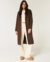 Wool Blend Longline Coat