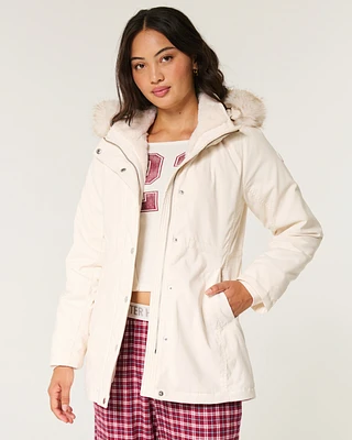 Faux Fur-Lined Parka