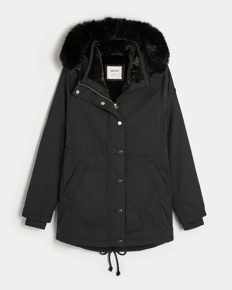 Faux Fur-Lined Parka