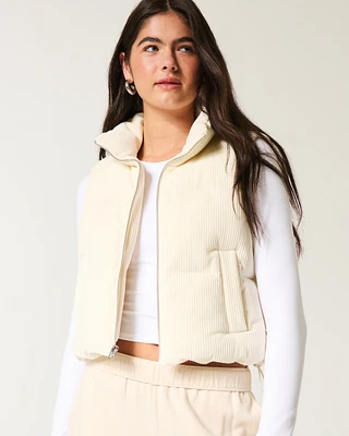 Corduroy Mini Puffer Vest