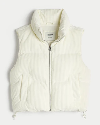 Corduroy Mini Puffer Vest