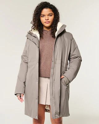 All-Weather Faux Fur-Lined Parka