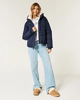 Faux Fur-Lined All-Weather Puffer Jacket