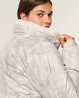 Faux Fur-Lined All-Weather Camo Puffer Jacket