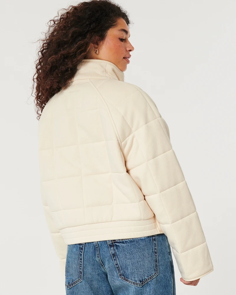 Soft Quilted Zip-Up Jacket