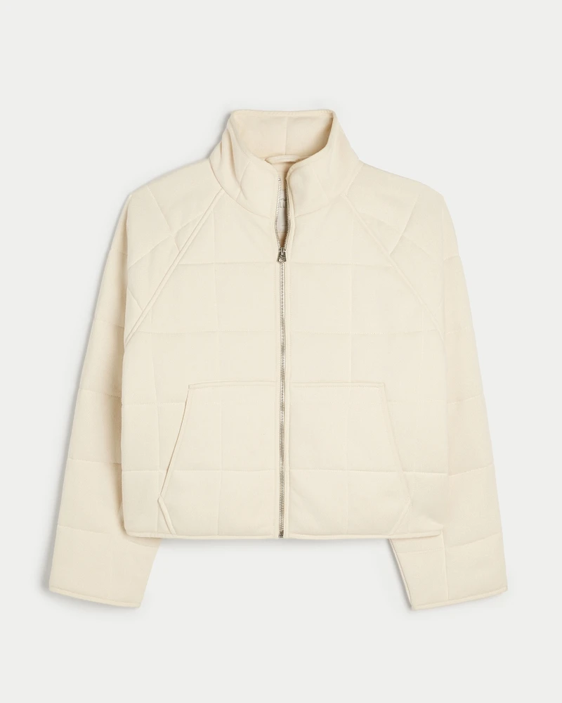 Soft Quilted Zip-Up Jacket