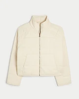 Soft Quilted Zip-Up Jacket