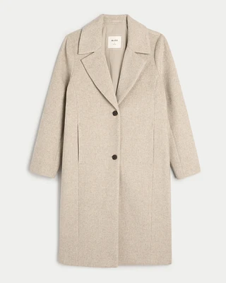 Longline Wool Blend Coat