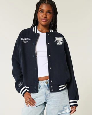 West Village Varsity Graphic Bomber Jacket