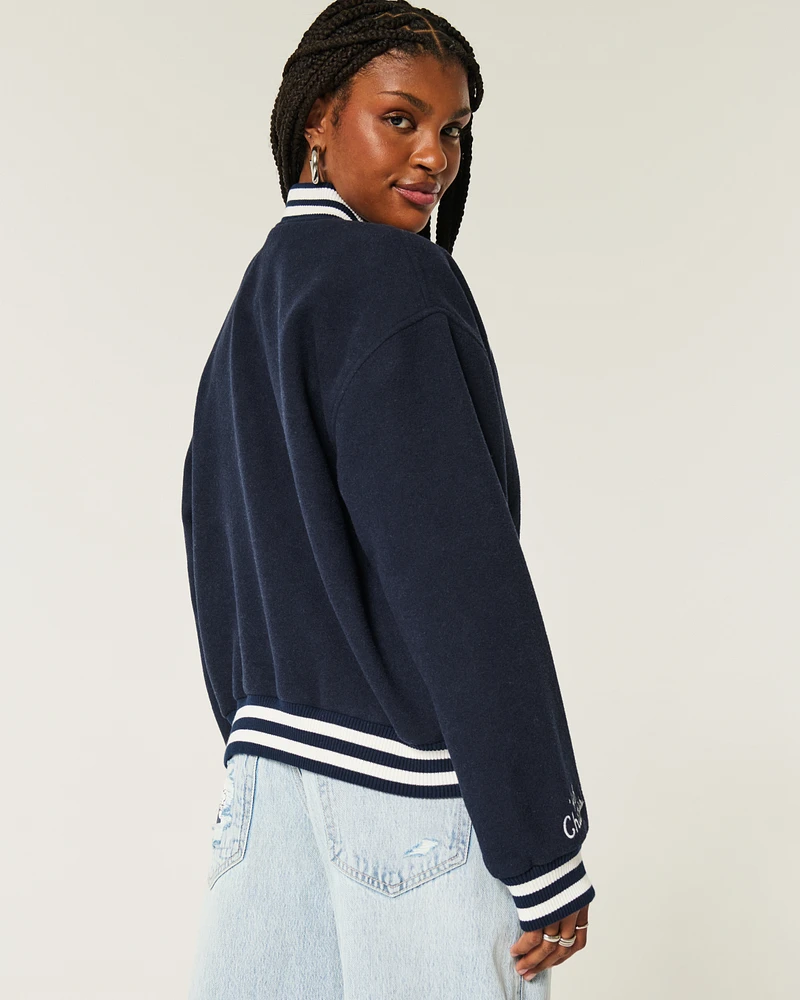 West Village Varsity Graphic Bomber Jacket