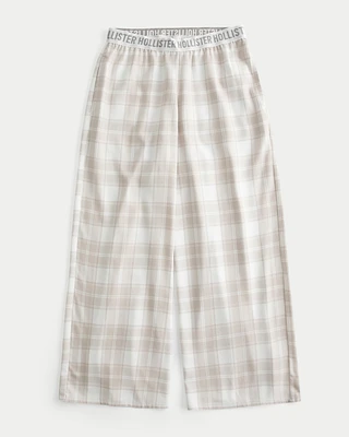 Low-Rise Baggy Flannel Pants