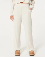 Cozy Ribbed Wide-Leg Pants