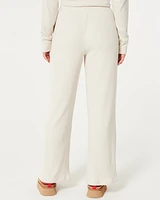 Cozy Ribbed Wide-Leg Pants