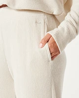 Cozy Ribbed Wide-Leg Pants