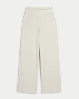 Cozy Ribbed Wide-Leg Pants