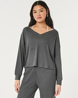 Easy Cozy Ribbed Long-Sleeve Top