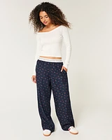 24/7 Wide-Leg Flannel Pajama Pants