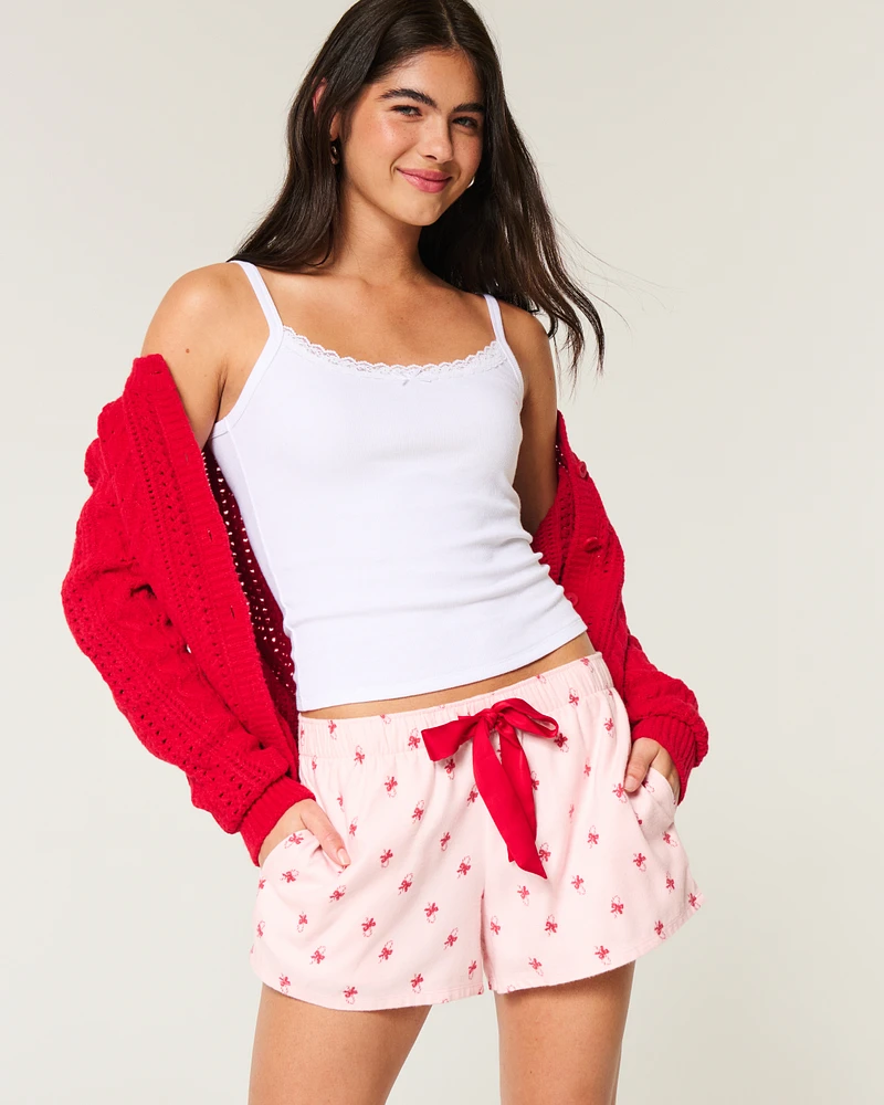 Flannel Tie Shorts