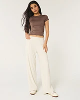 Cozy Ribbed Wide-Leg Pants