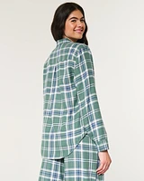 Long-Sleeve Flannel Pajama Top