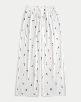 Cozy Wide-Leg Pajama Pants