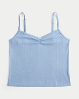 Cozy Pointelle Bow Tank