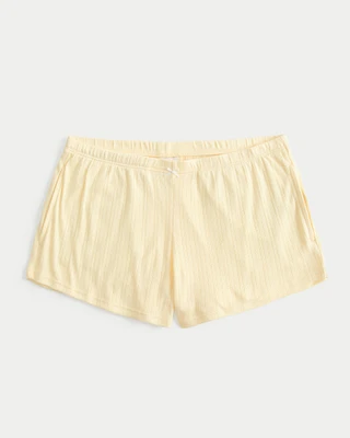 Cozy Pointelle Bow Shortie