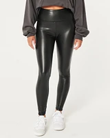 Ultra High-Rise Vegan Leather Leggings