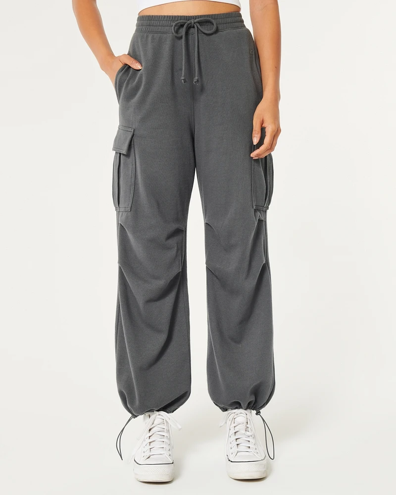 Hollister Feel Good Fleece Parachute Cargo Pants