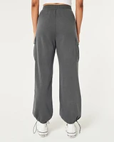 Hollister Feel Good Fleece Parachute Cargo Pants