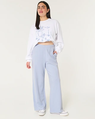 Hollister Feel Good Fleece Wide-Leg Pants