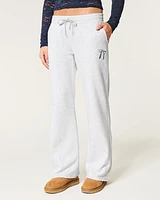 Bow Graphic Straight Sweatpants