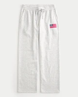 American Flag Graphic Straight Sweatpants