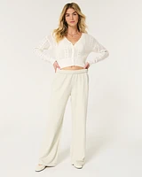 Hollister Feel Good Fleece Wide-Leg Pants