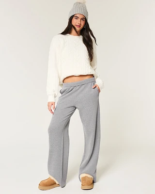 Hollister Feel Good Fleece Wide-Leg Pants