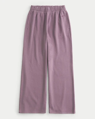 Hollister Feel Good Fleece Wide-Leg Pants