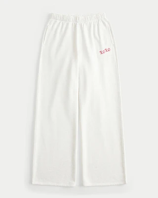 XOXO Graphic Wide-Leg Sweatpants