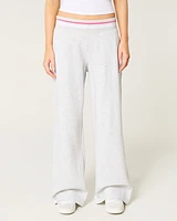 Tipped Wide-Leg Sweatpants