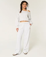 Dog Graphic Wide-Leg Sweatpants